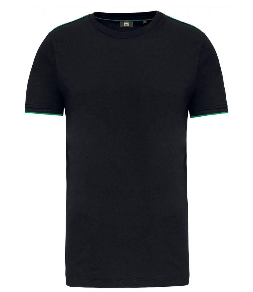 T-shirt professionnel DayToDay pour homme - WK3020 - noir et vert kelly