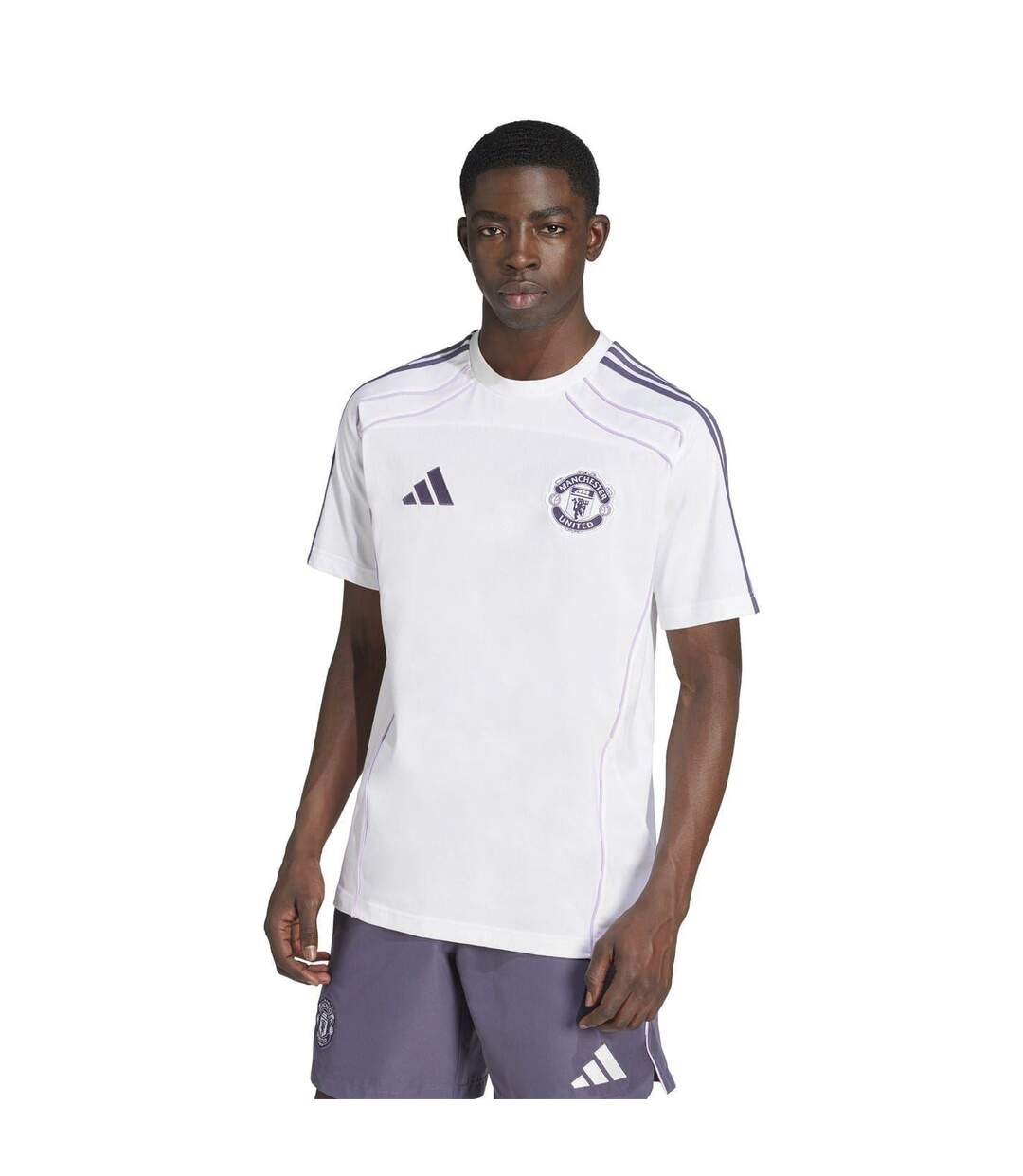 T-shirt Motif/style Manchester United Fc Homme Blanc Adidas-4