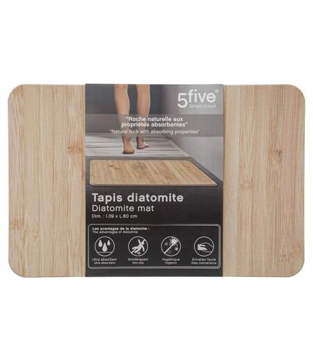Tapis de Salle de Bain Diatomite 39x60cm Naturel