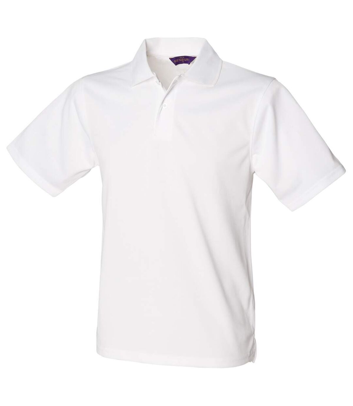Henbury Mens Coolplus® Pique Polo Shirt (White)