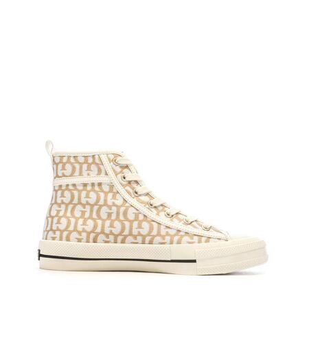 Baskets blanches/marron femme guess colyn