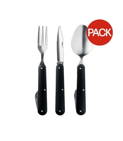 Set d´ustensiles de camping service taille unique noir MidOcean