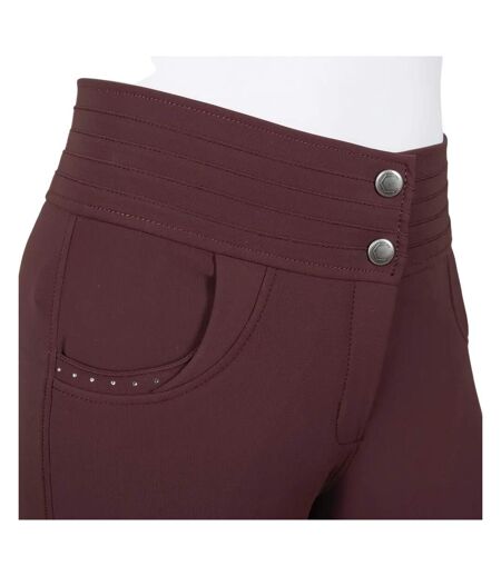 Womens/ladies Fenham Diamante Breeches Bordeaux Coldstream