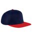 Beechfield - Lot de 2 casquettes à visière plate - Adulte (Bleu marine/Rouge classique) - UTRW6745