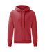 Sweat À Capuche Classic Adulte Rouge Chiné Fruit Of The Loom-1