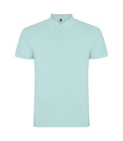 Mens star short-sleeved polo shirt mint Roly