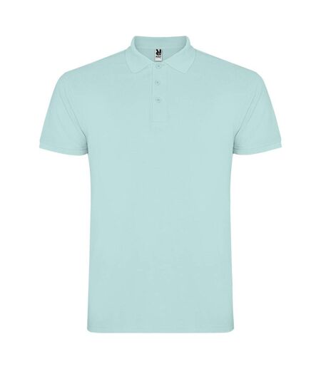 Mens star short-sleeved polo shirt mint Roly