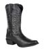 Mens Rebel Frontier Full Grain Leather Cowboy Boots Black Onyx Durango-1