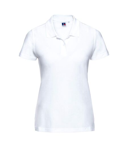 Russell Europe Womens/Ladies Ultimate Classic Cotton Short Sleeve Polo Shirt (White)