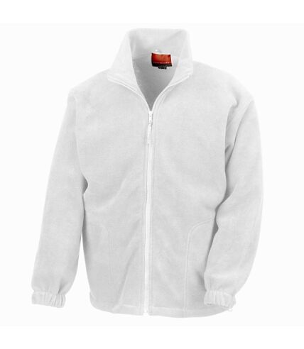 Result Mens Full Zip Active Fleece Anti Pilling Jacket (White)