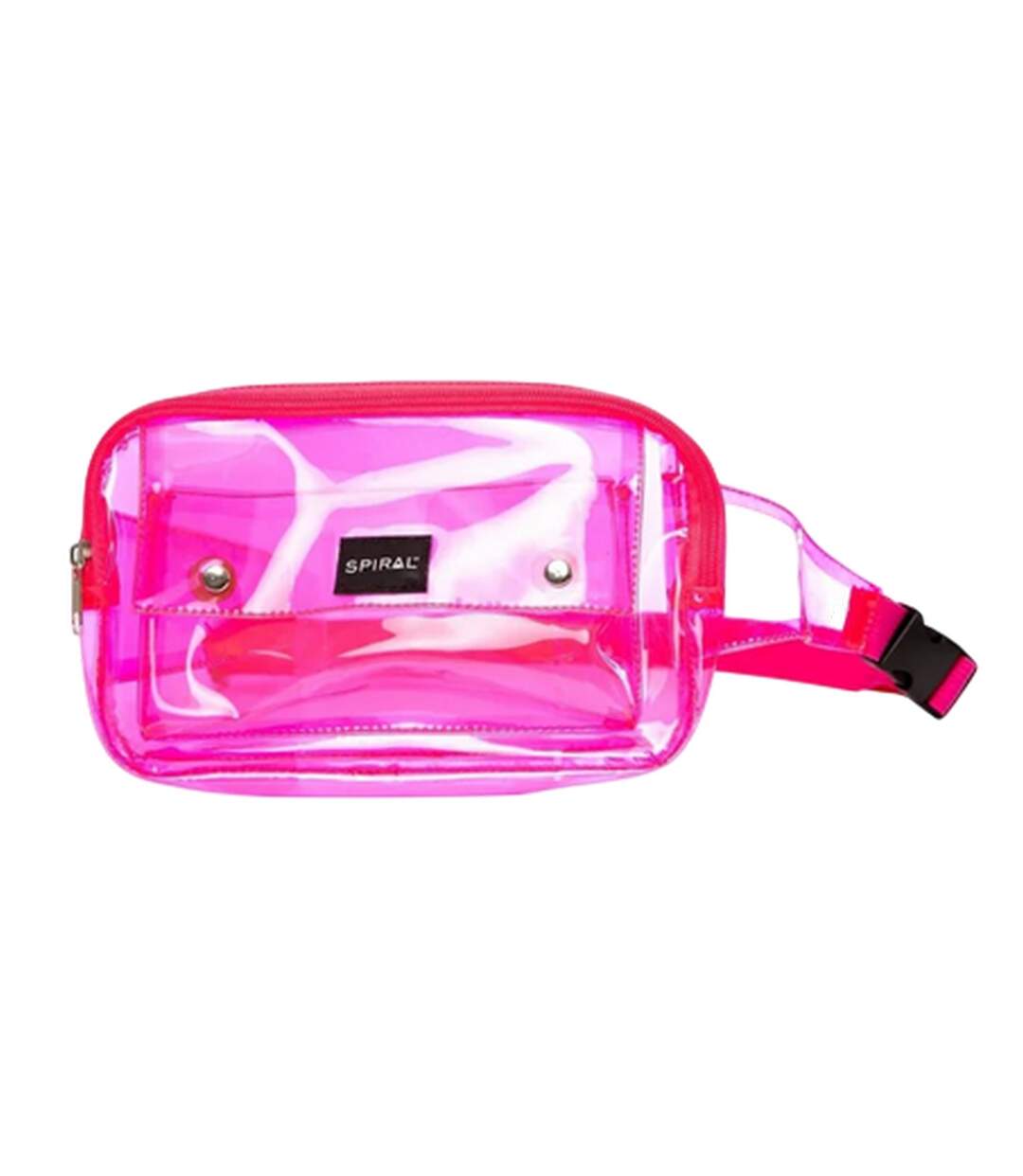Transparent Waist Bag One Size Pink Spiral-1