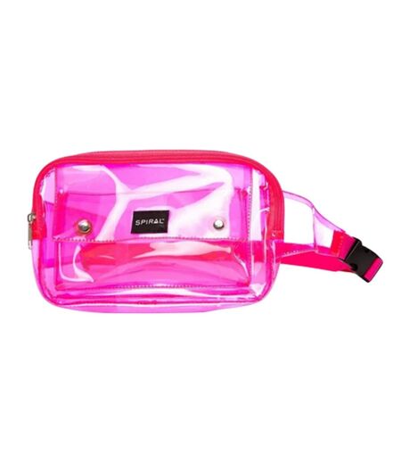 Transparent Waist Bag One Size Pink Spiral