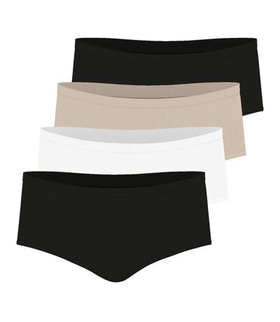 Lot de 4 shortys femme Eco Pack Basic Athena