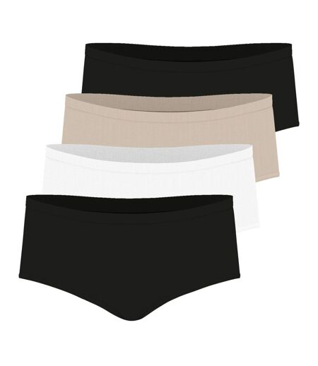 Lot de 4 shortys femme Eco Pack Basic Athena