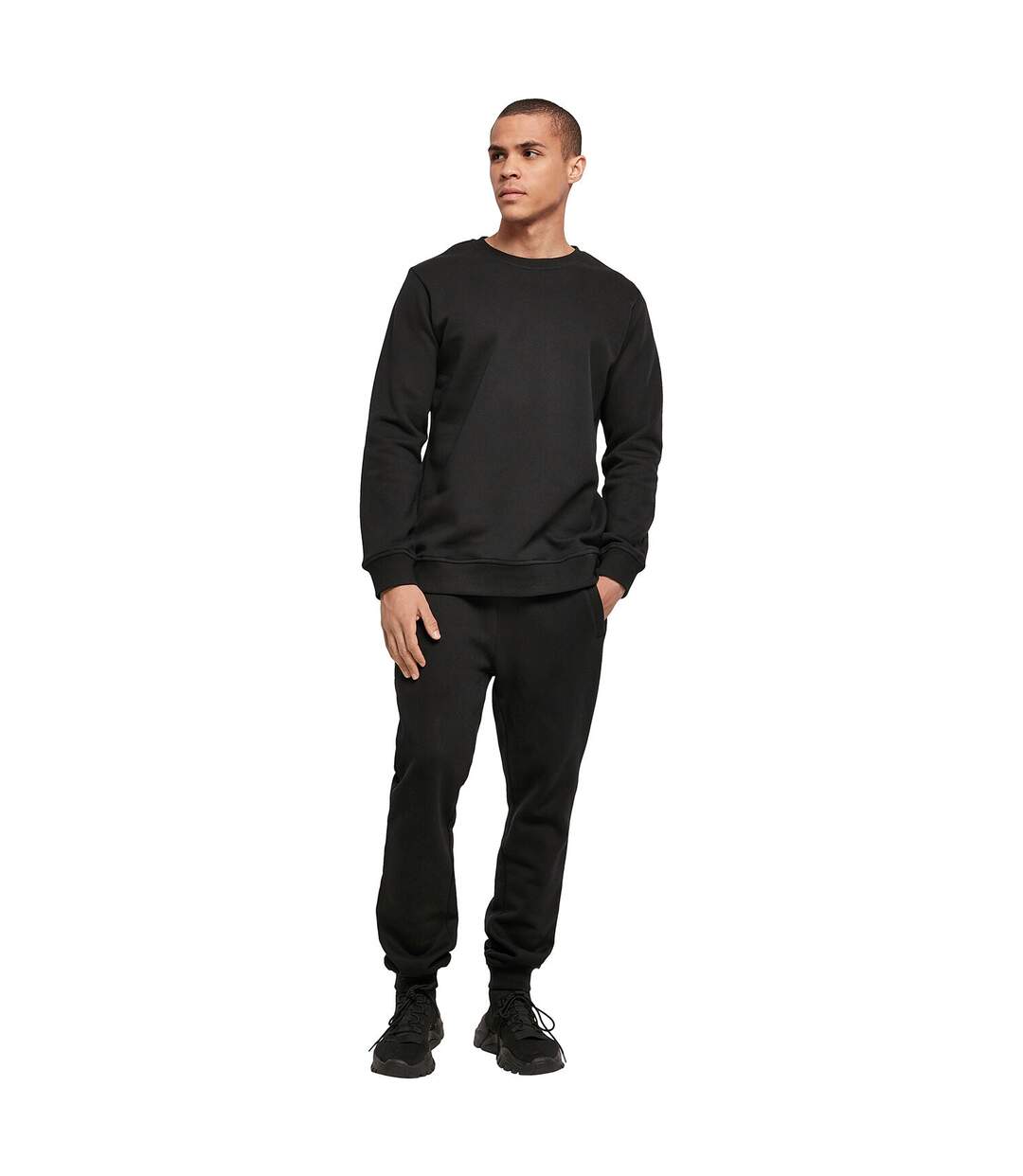 Build Your Brand Mens Basic Organic Sweatshirt (Black) - UTRW8432