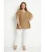 T-shirt long brillant doré manches chauve-souris-3