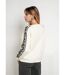 Pull maille épaisse broderies manches-2