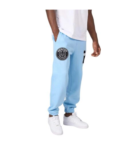 Mens Badge Hybrid Jogging Bottoms Sky Mercier