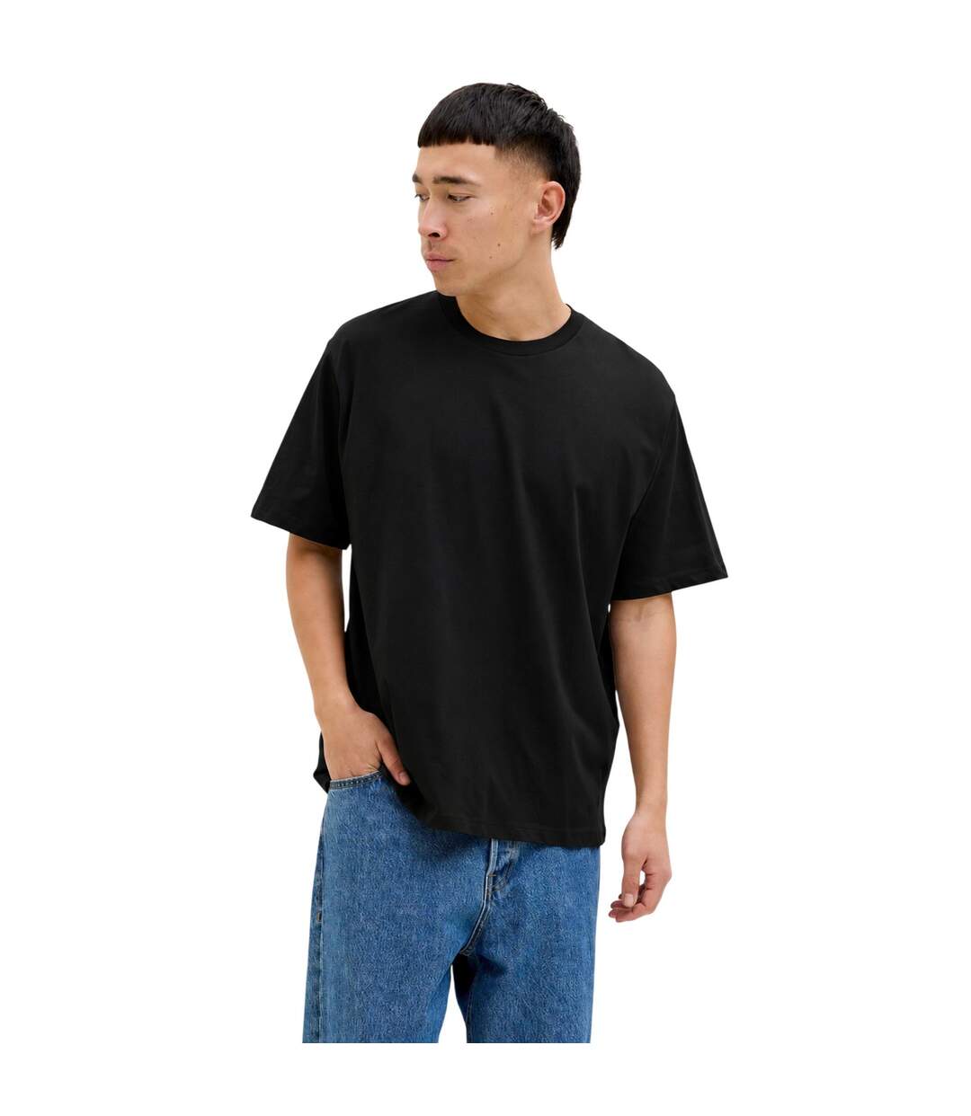 Pack Of 5  Mens Loose Fit T-shirt  White Grey Black Jack And Jones-3