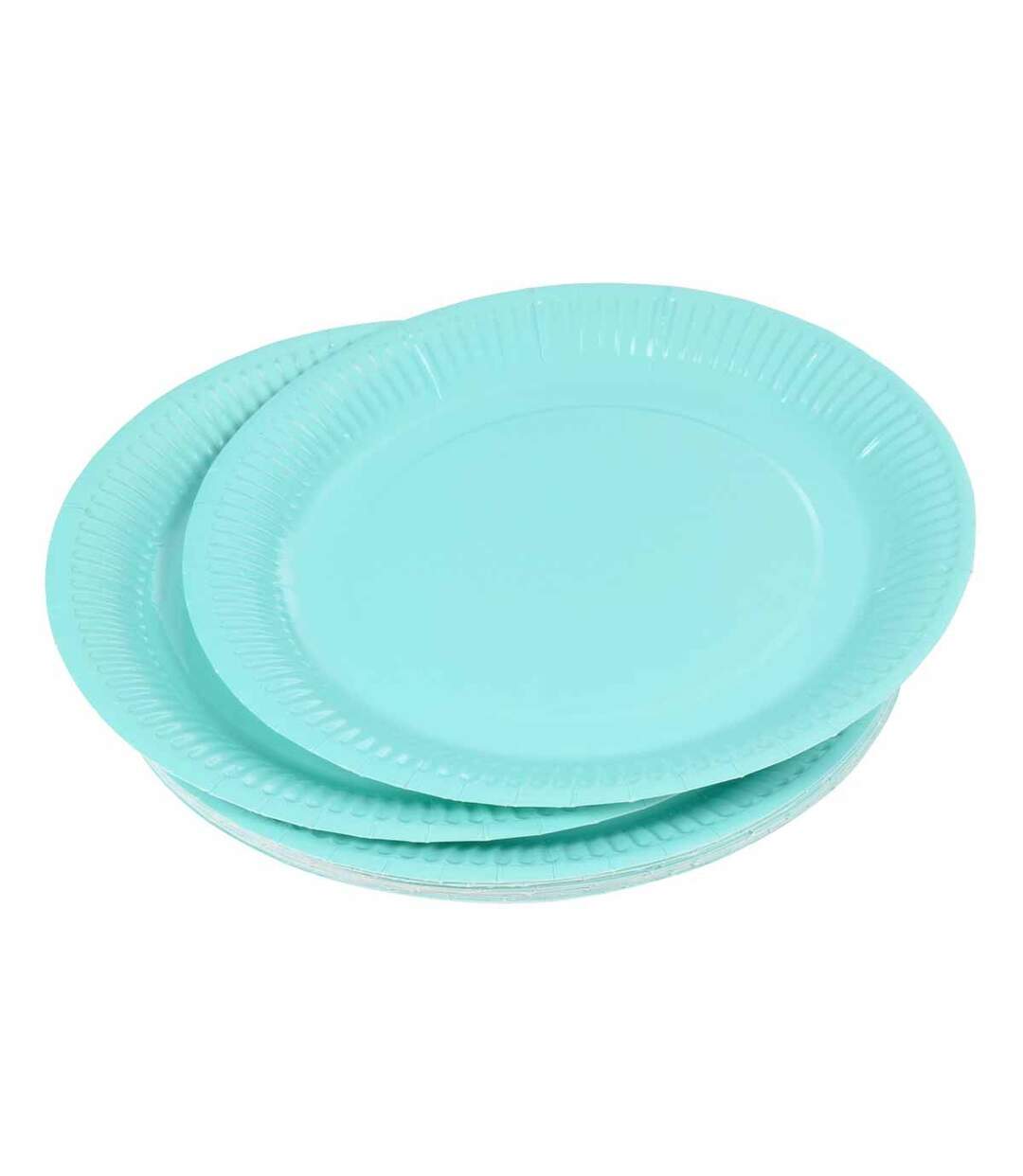 Lot de 20 Assiettes en Carton Vitamine 23cm Menthe-1
