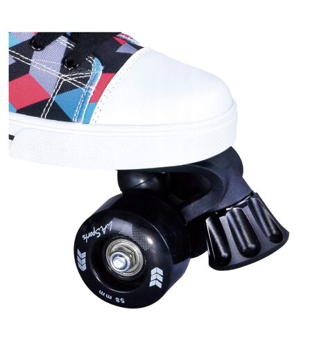 Patins À Roulettes Quad Enfant Taille Unique Noir LA Sports