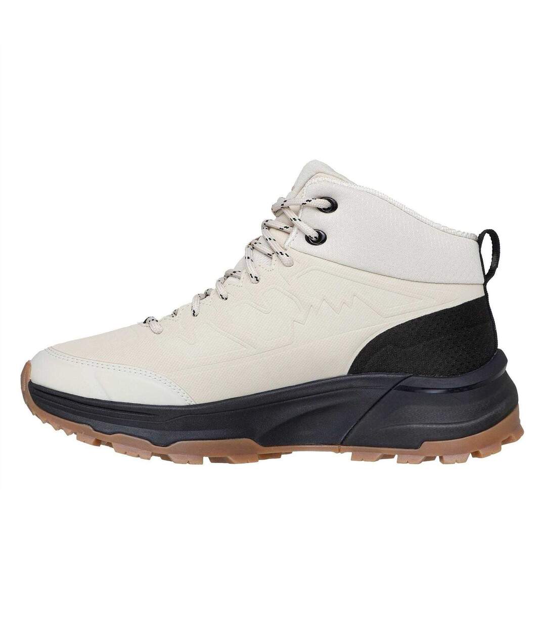 Womens/ladies Max Protect Waterproof Walking Shoes Natural Black Skechers-2