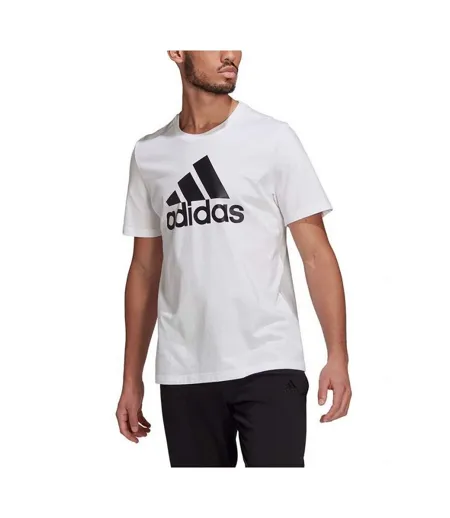 Mens Essentials Big Logo T-shirt White Adidas