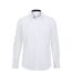 Mens Roll Sleeve Hospitality Work Shirt White Black Alexandra-1