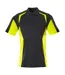 Mens Accelerate Safe Hi-vis Polo Shirt Black Yellow Mascot-1