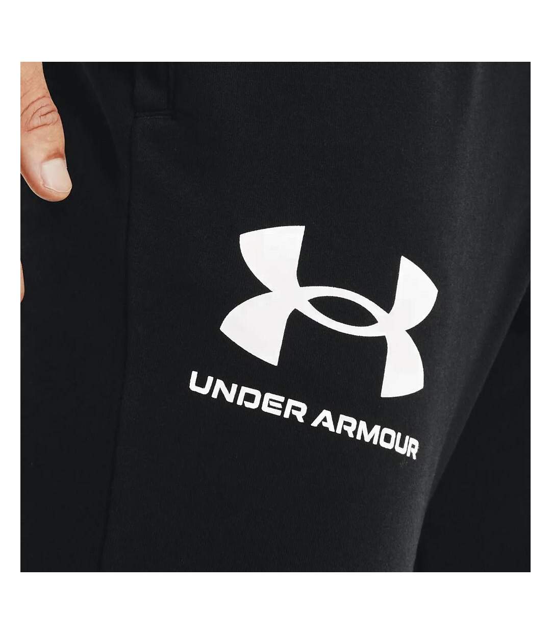 Pantalon Noir Homme Under Armour Rival Terry Jogger - L-3