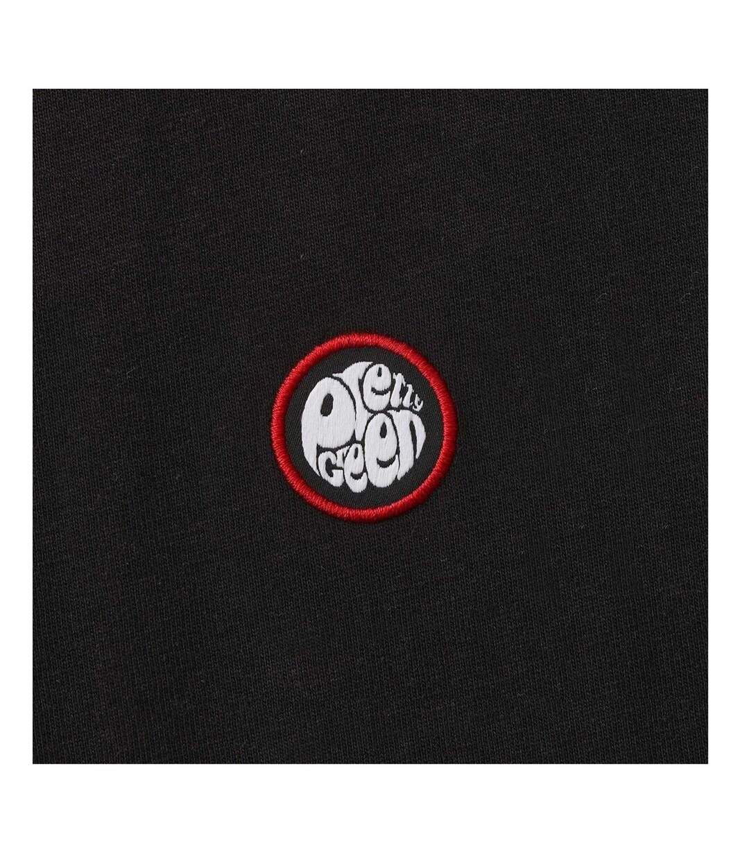 Mens Paisley Logo T-shirt Black Red Pretty Green-4