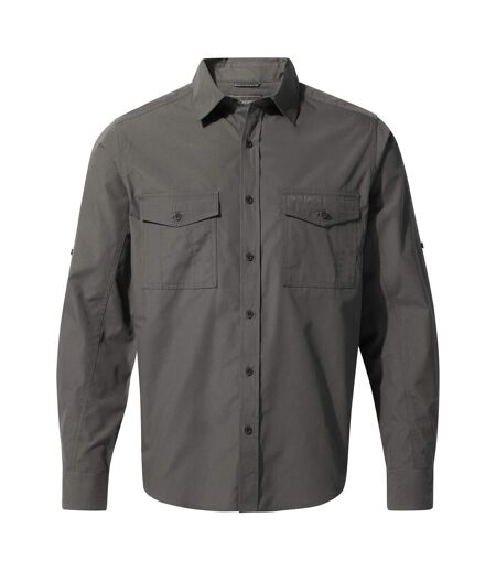 Mens Expert Kiwi Long-sleeved Shirt Carbon Grey Craghoppers