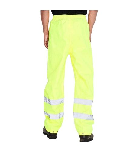 Mens Hi-vis Waterproof Trousers Yellow Dunlop