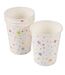 Lot de 6 Gobelets en Papier Anniversaire Coloré 25cl Blanc-1