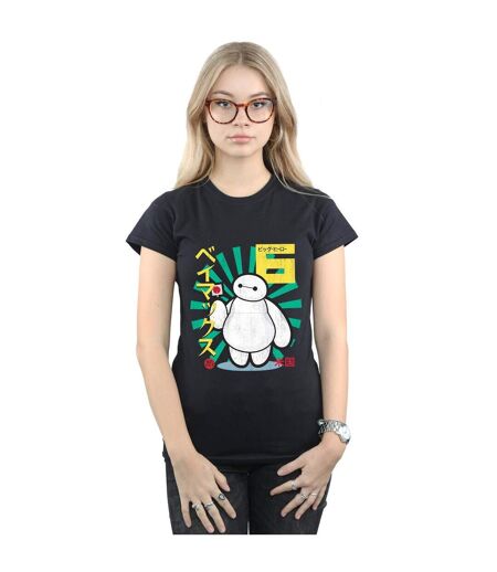Disney - T-shirt BIG HERO BAYMAX LOLLYPOP - Femme (Noir) - UTBI15068