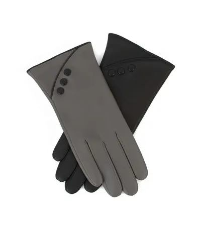 Gants Caroline Femme Gris Noir Eastern Counties Leather