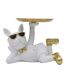 Vide-Poche Statue Bulldog 27cm Blanc-3