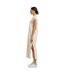 Robe Mi-longue Femme Sable Blanc Build Your Brand-4