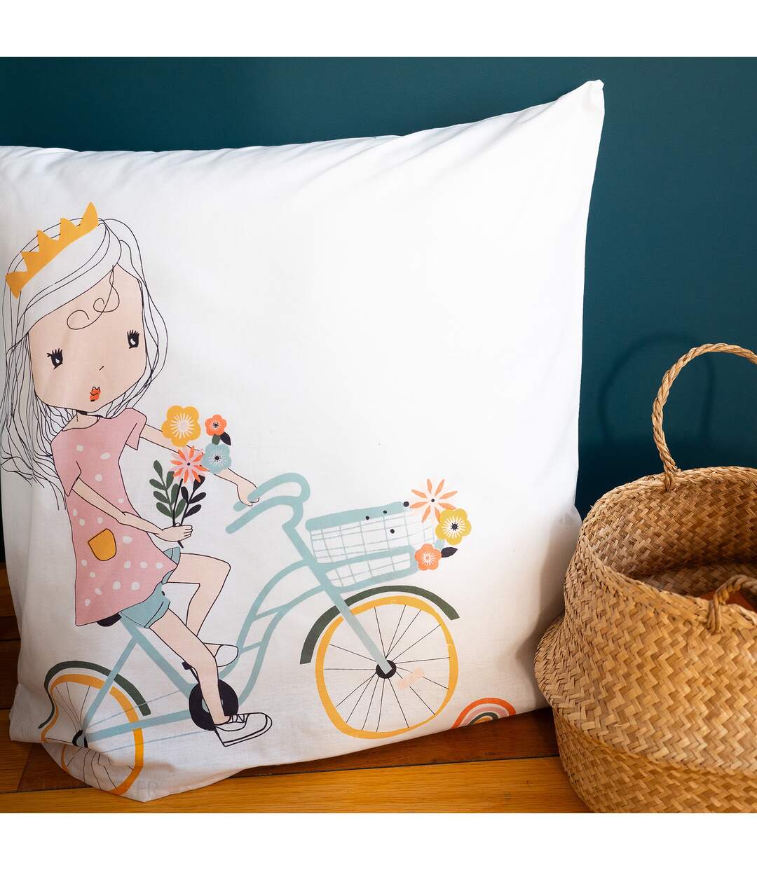 Parure de lit enfant TESS RANDO coton BCI MIG Taie 63x63 cm-5