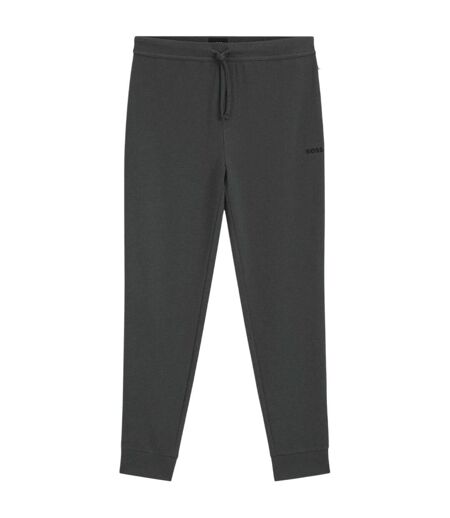 Mens Waffle Knit Jogging Bottoms Green Boss