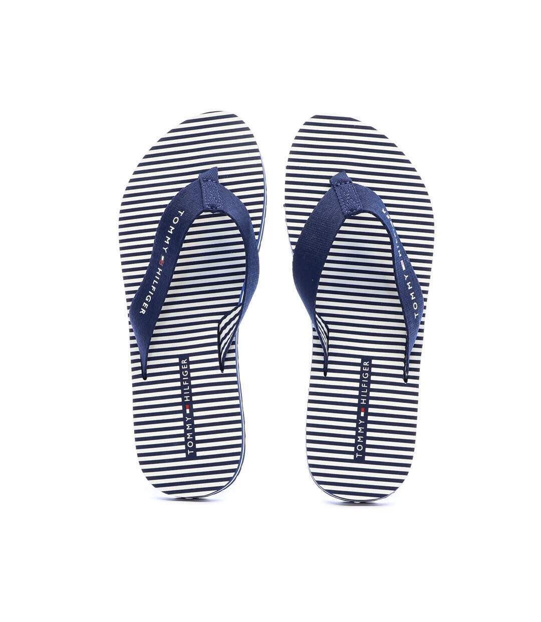 Tongs marine/blanches femme tommy hilfiger ithaca-3
