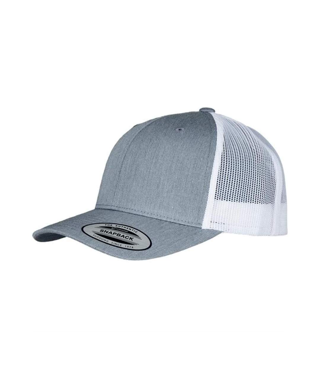 Casquette trucker retro gris / blanc Flexfit-1