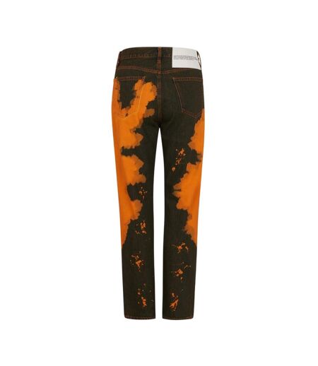 Jean Motif/style Éclaboussures De Peinture Femme Orange Noir Calvin Klein