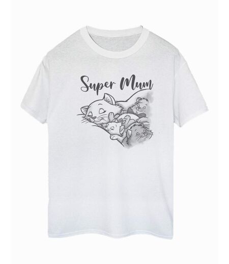 Disney - T-shirt THE ARISTOCATS MARIE SUPER MUM - Femme (Blanc) - UTBI18296