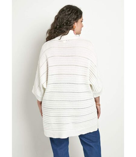 Gilet long ajouré coupe confort