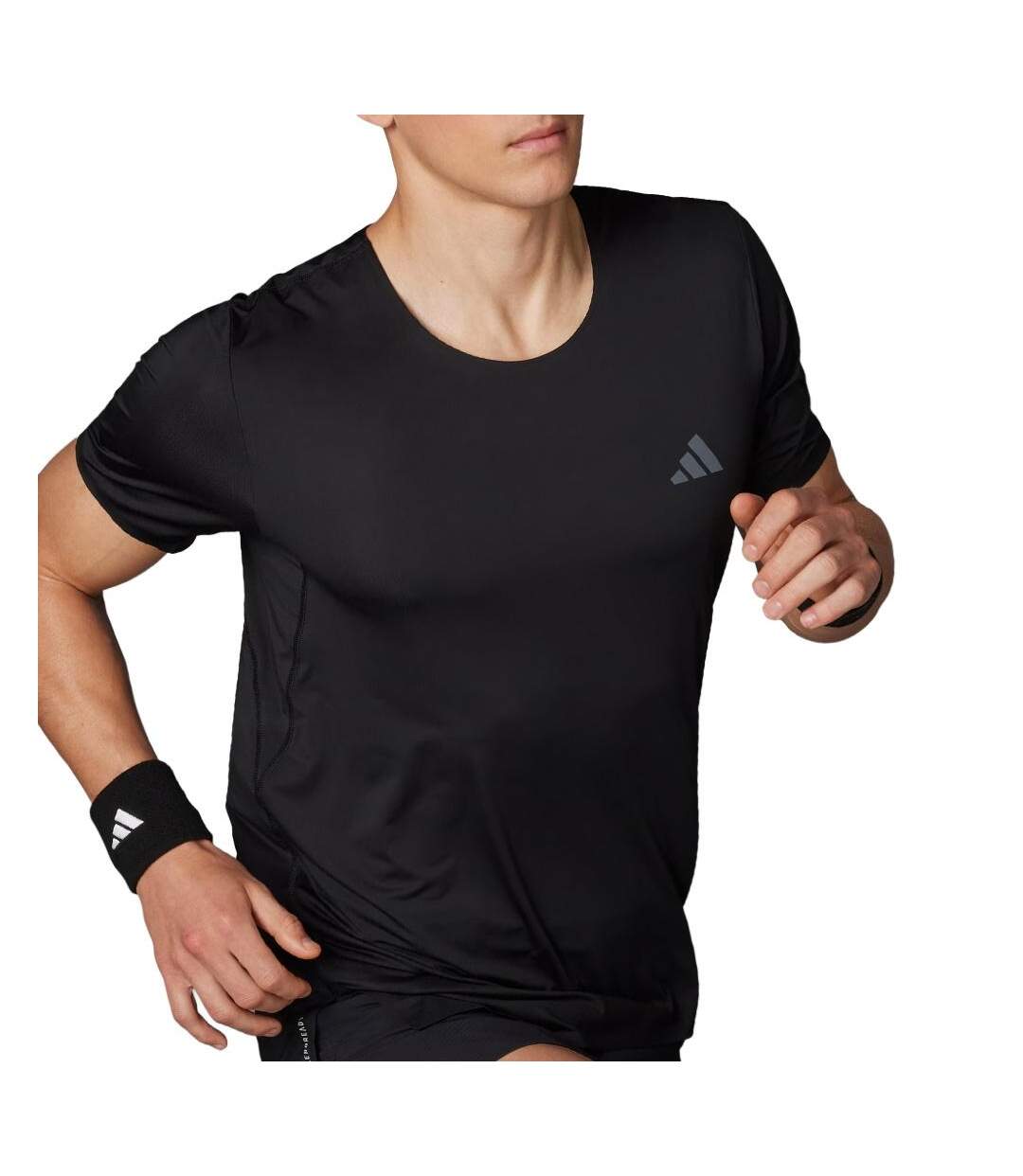 T-Shirt noir homme adidas adizero-1