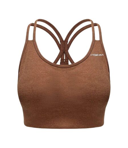 Brassière De Sport Motif/style Sans Coutures Femme Marron Chiné LA Gear