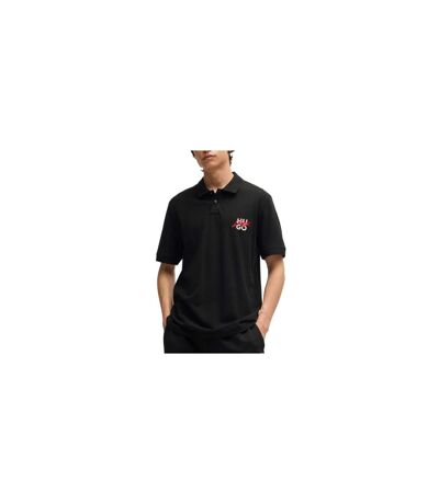 Mens Double Logo Polo Shirt Black Hugo