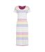 Womens/ladies Long T-shirt Dress Rainbow Lazy Jacks-1