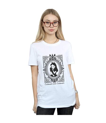 Disney Womens/Ladies Alice In Wonderland Frame Cotton Boyfriend T-Shirt (Blanc) - UTBI8501